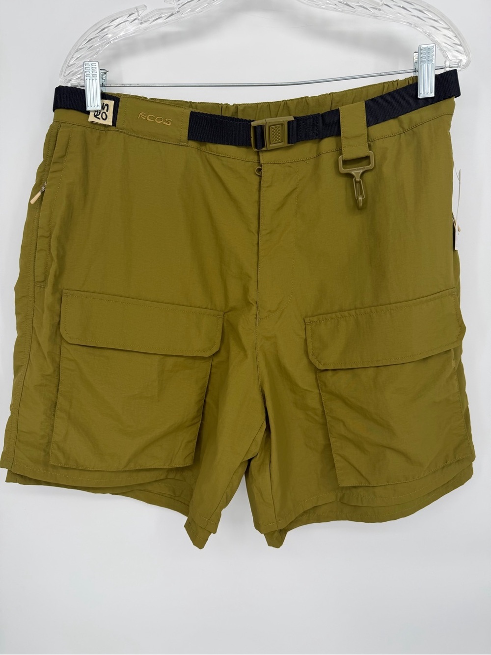 Reese Cooper Olive Cargo Shorts with Utility Belt